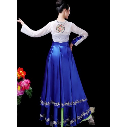Female stage performance Hanbok dresses Korean ethnic traditional opening dance costume stage big skirt palace princess hanbok